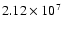 $2.12 \times 10^7$