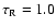 $\tau_{{\rm R}} = 1.0$