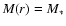 $M(r) = M_{\ast}$