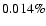 $0.014\%$