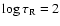 $\log \tau_{{\rm R}} = 2$