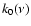 $k_0(\nu)$