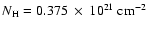 $N_{\rm H} = 0.375~ \times~10^{21}~\rm {cm}^{-2}$