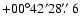 $+00^\circ42'28\hbox{$.\!\!^{\prime\prime}$ }6$