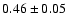 $0.46\pm0.05$