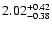 $\rm 2.02^{+0.42}_{-0.38}$