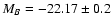 $M_B=-22.17\pm0.2$