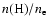 $n({\rm H})/n_{\rm e}$