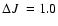 $\Delta\mbox{$J$ }=1.0$