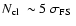 $\mbox{$N_{\rm cl}$ }\sim5~\mbox{$\sigma_{\rm FS}$ }$