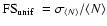 $\mbox{${\rm FS}_{\rm unif}$ }=\sigma_{\langle N\rangle}/\langle N\rangle$