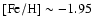 $\rm [Fe/H]\sim-1.95$
