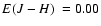 $\mbox{$E(J-H)$ }=0.00$