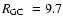 $\mbox{$R_{\rm GC}$ }=9.7$