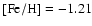 $\rm [Fe/H]=-1.21$