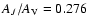 $A_J/A_{\rm V}=0.276$