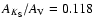 $A_{K_{\rm S}}/A_{\rm V}=0.118$
