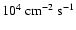 $10^4~{\rm cm}^{-2}~{\rm s}^{-1}$