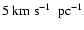 $5~\rm\mbox{{km~s$^{-1}$ }}~pc^{-1}$