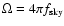 $\Omega=4\pi f_{\rm sky}$
