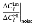 $\displaystyle %
\left. \frac{\Delta C_\ell^{\rm Im}}{\Delta C_\ell^{\rm HI}}\right\vert _{\rm noise}$