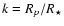 $k = R_p/R_\star$