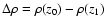 $\Delta\rho = \rho(z_0) - \rho(z_1)$