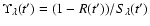 $\Upsilon_{\lambda}(t') = (1-R(t')) / S_{\lambda}(t')$