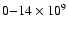$0 {-} 14\times10^9$