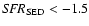 ${\it SFR}_{\rm SED}<-1.5$