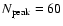 $N_{\rm peak}=60$