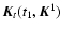 \( \vec{K}_t (t_1, \vec{K}^1)\)