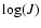 $\log(J)$
