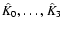 \( \hat{K}_0, \dots, \hat{K}_3 \)