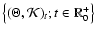 \( \left\{ (\Theta,\mathcal{K} )_t; t \in
\mathbb{R}_0^+ \right\} \)