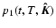 \(p_1(t,T,\vec{\hat{K}})\)