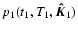 \( p_1 (t_1,
T_1,\vec{\hat{K}}_1) \)