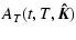 $\displaystyle A_T(t,T,\vec{\hat{K}})$