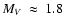 $M_V~\approx~1.8$