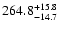 $\rm 264.8_{-14.7}^{+15.8}$