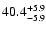 $4\rm0.4_{-5.9}^{+5.9}$