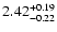 $\rm 2.42_{-0.22}^{+0.19}$