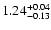 $\rm 1.24_{-0.13}^{+0.04}$