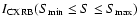 $I_{\rm CXRB}(S_{\rm min}\le S\le S_{\rm max})$