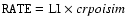 ${\tt RATE}={\rm LI}\times {\it crpoisim}$