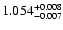 $\rm 1.054_{-0.007}^{+0.008}$