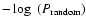 $-\log~(P_{\rm random})$