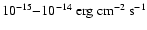$10^{-15}{-}10^{-14}~{\rm erg~cm^{-2}~s^{-1}}$