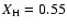 $X_{\rm H} = 0.55$