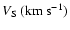 $V_{\rm S} ~(\rm km~s^{-1})$